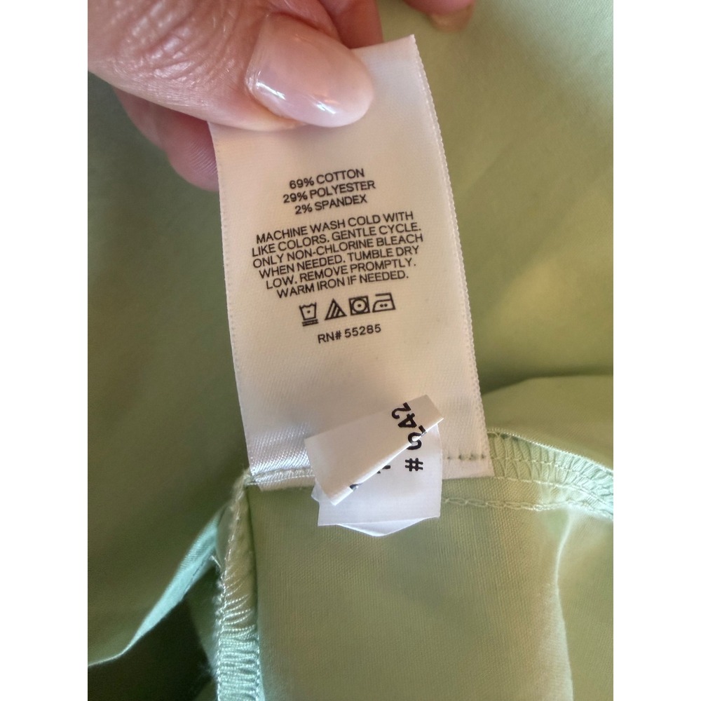 Express Womens Boyfriend Portofino Mint Green Shirt Size M Popover Button Down - Picture 8 of 9